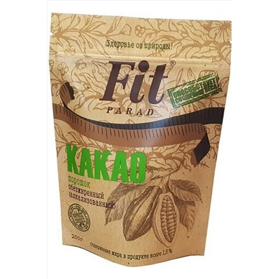 Какао-порошок обезжиренный (алкализованный -1% жира) 100г ЭКОПРОДУКТЫ, 1187218