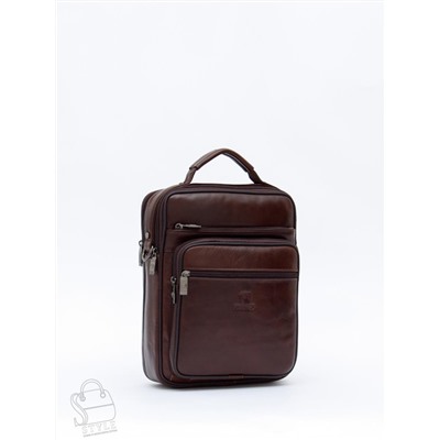 Сумка мужская кожаная 7905-4 brown Fuzhinino в Новосибирске