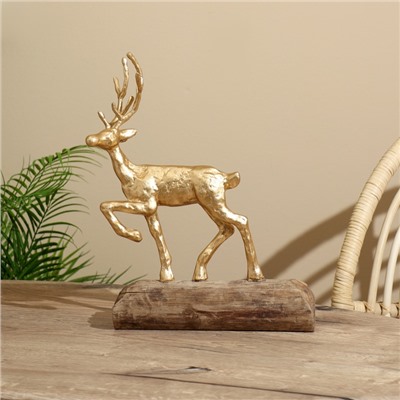 Сувенир «Олень», 26.5×13×36 см, полимерная смола, манговое дерево
