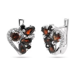 Серьги из серебра гранат, Аллюр