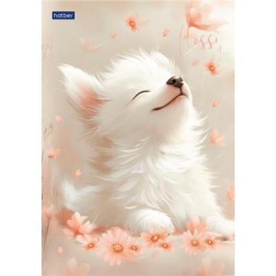 Блокнот А5 40л клетка на склейке "Flossy" жесткая подложка (093196) Хатбер