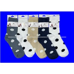 Ecosocks носки женские ангора НОРКА ШЕРСТЬ высокие ГОРОХ арт. 6624