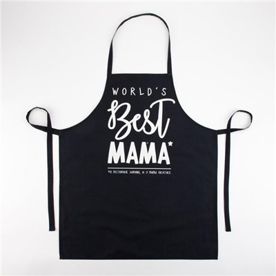 Фартук Этель BEST МАМА 70×60 см, 100% хлопок, саржа 190 г/м²