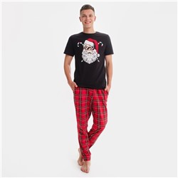 Пижама мужская (футболка, брюки) KAFTAN «Дед Мороз», размер 56
