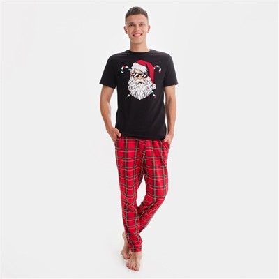 Пижама мужская (футболка, брюки) KAFTAN «Дед Мороз», размер 56