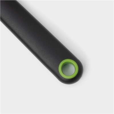 Лопатка кухонная для пиццы Доляна Lime, 25×5 см, чёрно-зелёная