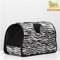 Сумка-переноска для животных «Белый тигр», размер М, 45×21×27 см