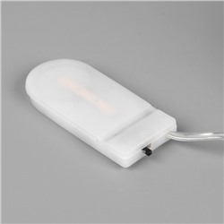 Светодиодная фигура «Звезда с Дедом Морозом» 19 см, пластик, батарейки CR2032×2 (в комплекте), свечение тёплое белое