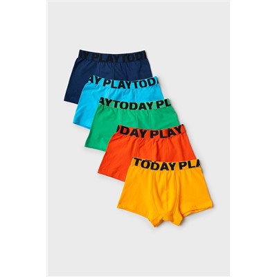 Трусы трикотажные для мальчиков - боксеры, 5 шт в комплекте PLAYTODAY, 1243494