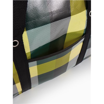 Сумка хозяйственная на молнии, 35 л, 50×20×35 см, чёрная/жёлтая