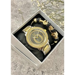 Подарочный набор для женщин часы и браслет+ коробка #22852965