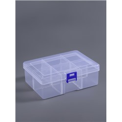 Органайзер для хранения мелочей, 6 ячеек, 16.5×12×5.8 см, прозрачный