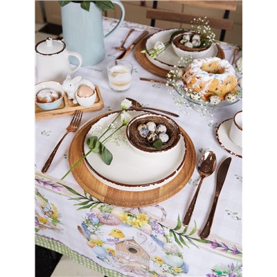 Скатерть Этель «Уютная пасха» 110×147 см, 100% хлопок, саржа 190 г/м²