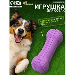 Игрушка жевательная «Пухлая кость», TPR, 12.8 см, фиолетовая