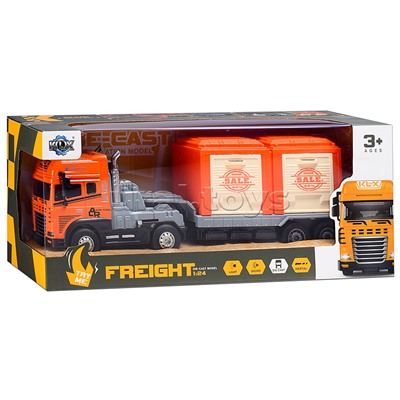 Машина "Двухзвенный прицеп четырехприводный" (свет, звук) в коробке