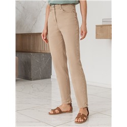 Джинсы мом-фит из эластичного денима