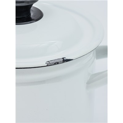 УЦЕНКА Кастрюля цил.борт. 2 л белая (без декора)