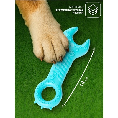 Массажная игрушка для собак «Ключ» 14 см, TPR, МИКС