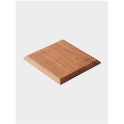 Тарелка квадратная, 25×25×2 см, тиковое дерево