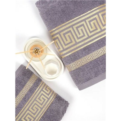 Махровое полотенце "Эллада"- серая дымка 70*140 см. хлопок 100%