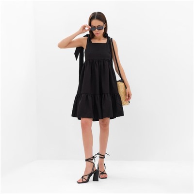 Сарафан женский с лентами MIST Summer time, чёрный, размер 48