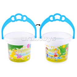 Песочный набор № 123 (ведро 0,8 л термо, совок 19 см, грабли 19см, лейка 0,4 л)