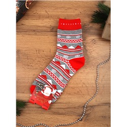 Носки р. 35-40 Новый год  / L827 /уп 10/300/ ОДНА ПАРА/ МАРКА