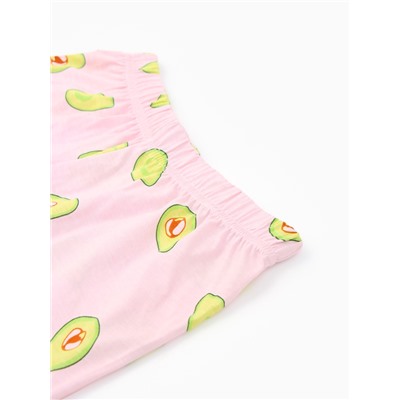 Пижама женская (футболка, шорты) KAFTAN Avocado, размер 44-46, белая