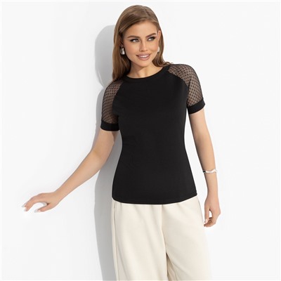 Футболка комбинированная с гипюром, Талант перемен (тайна)