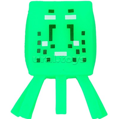 Игрушка антистресс тянучка "Пиксельный персонаж салатовый" блистер, Супер Флекс