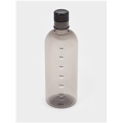 Бутылка для воды с мерной шкалой, 750 мл, 7.5×22.5 см, полистирол, чёрная