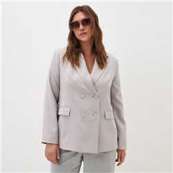 Пиджак женский двубортный MIST plus-size, размер 54, бежевый