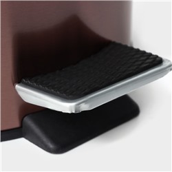 УЦЕНКА Ведро мусорное с педалью Stölz, 12 л, нержавеющая сталь, бронзовое