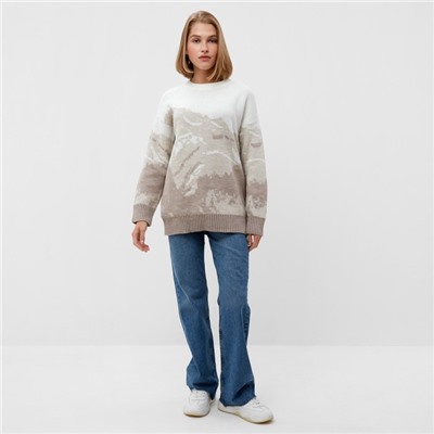 Джемпер женский MINAKU: Casual collection, бежевый, размер 50-52