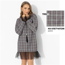 Платье комбинированное с сеткой, Вне формата (эталон)