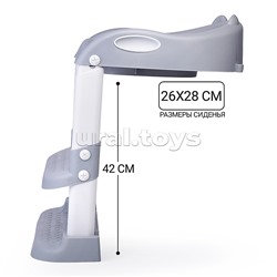 Детская накладка на унитаз со ступенькой (серый)