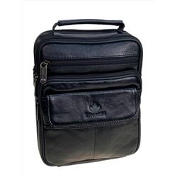 Сумка мужская из натуральной кожи, цвет черный