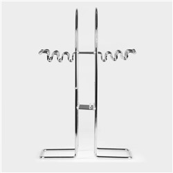 Набор столовых приборов из нержавеющей стали «Золото», 24 предмета, на подставке, нержавеющая сталь, золотистый