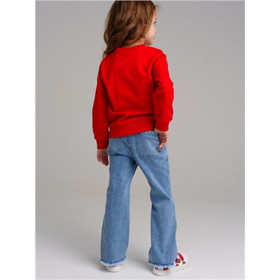 Брюки текстильные джинсовые для девочек