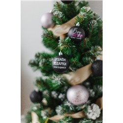 Шары ёлочные новогодние «Отдаём подарки и расходимся», пластик, d=6, 6 шт., чёрные