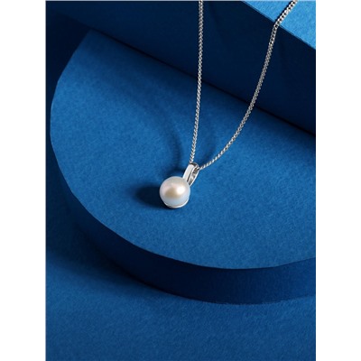 Подвеска из серебра с культивированным жемчугом родированная П50270