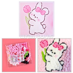 Набор творческая мастерская "Зайка с тюльпаном" 22*22 см