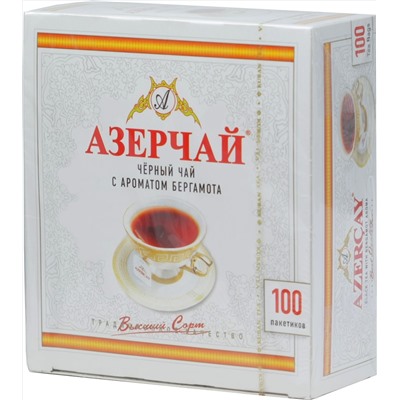 Azercay. Черный с бергамотом карт.упаковка, 100 пак.