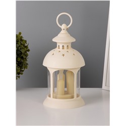 Светодиодная свеча в подсвечнике RISALUX «Свечи в звездах», LED-ночник, 1.5 Вт, 3×ААА, 12×12×23 см