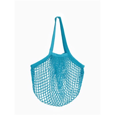 Сумка-авоська плетёная, клетка 1.5 см, синяя