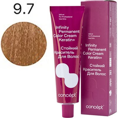 CONCEPT Infinity Стойкий краситель для волос 9.7 Светлый блондин коричневый 100 мл