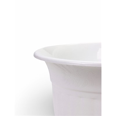 Горшок для цветов «Венеция», 5 л, d=26 см, h=20 см, пластиковый, белый