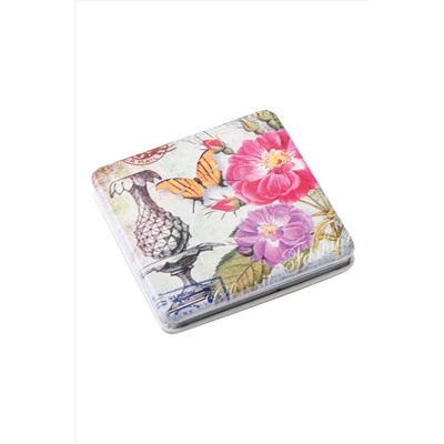 Dewal Beauty Зеркало косметическое карманное квадратное / Классическеая мода MR7, 60 мм KRISTALLER, 1106302