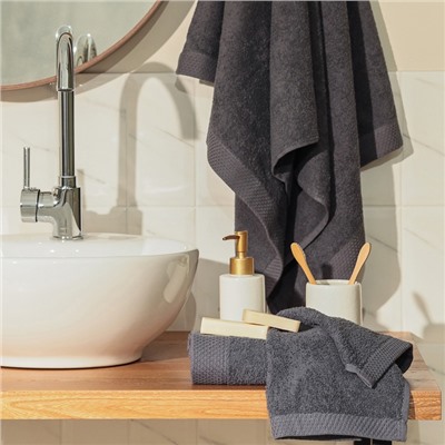 Набор махровых полотенец LoveLife Natural graphite, 3 шт.: 70×130.50×80.30×50 см, хлопок 100%