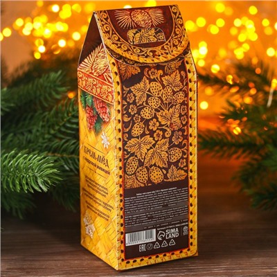 Подарочный набор новогодний «Крепкого здоровья»: чай и крем-мед 120 г